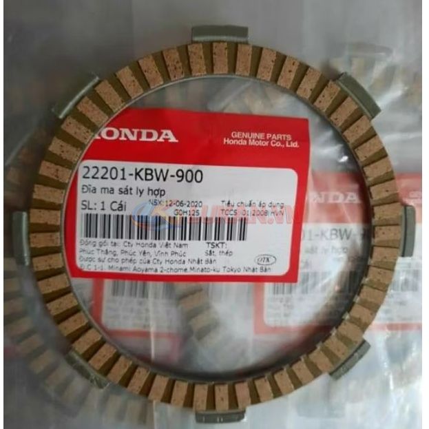 Bộ 4 lá bố nồi côn, ly hợp DREAM, WAVE, FUTURE 1... zin Honda 22201-KBW-900 - Ảnh 3