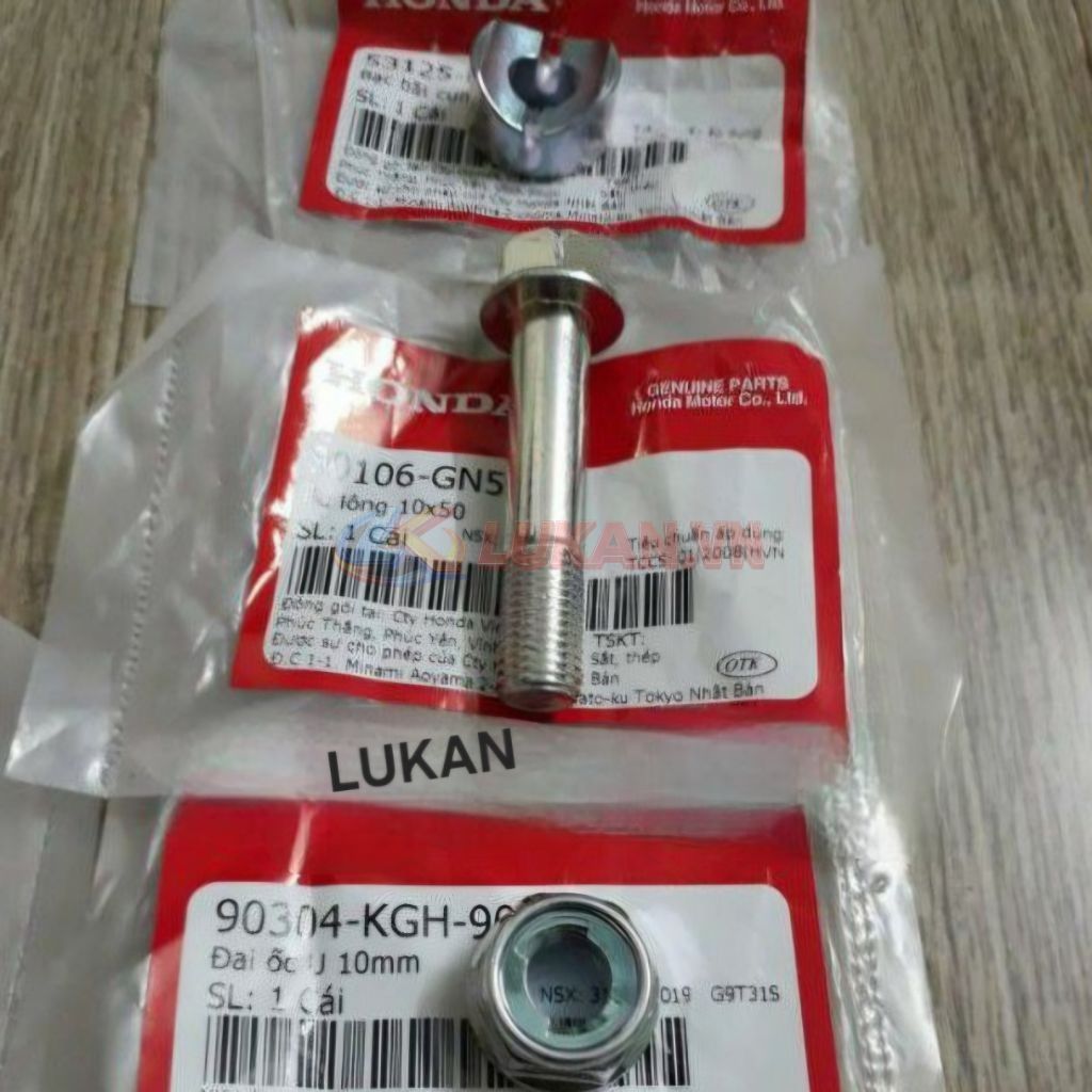 Bộ ốc lắp bắt sọ khỉ, chảng ba cổ tay lái DREAM, WAVE, FUTURE 1... zin 90106-GN5-900 - Ảnh 3
