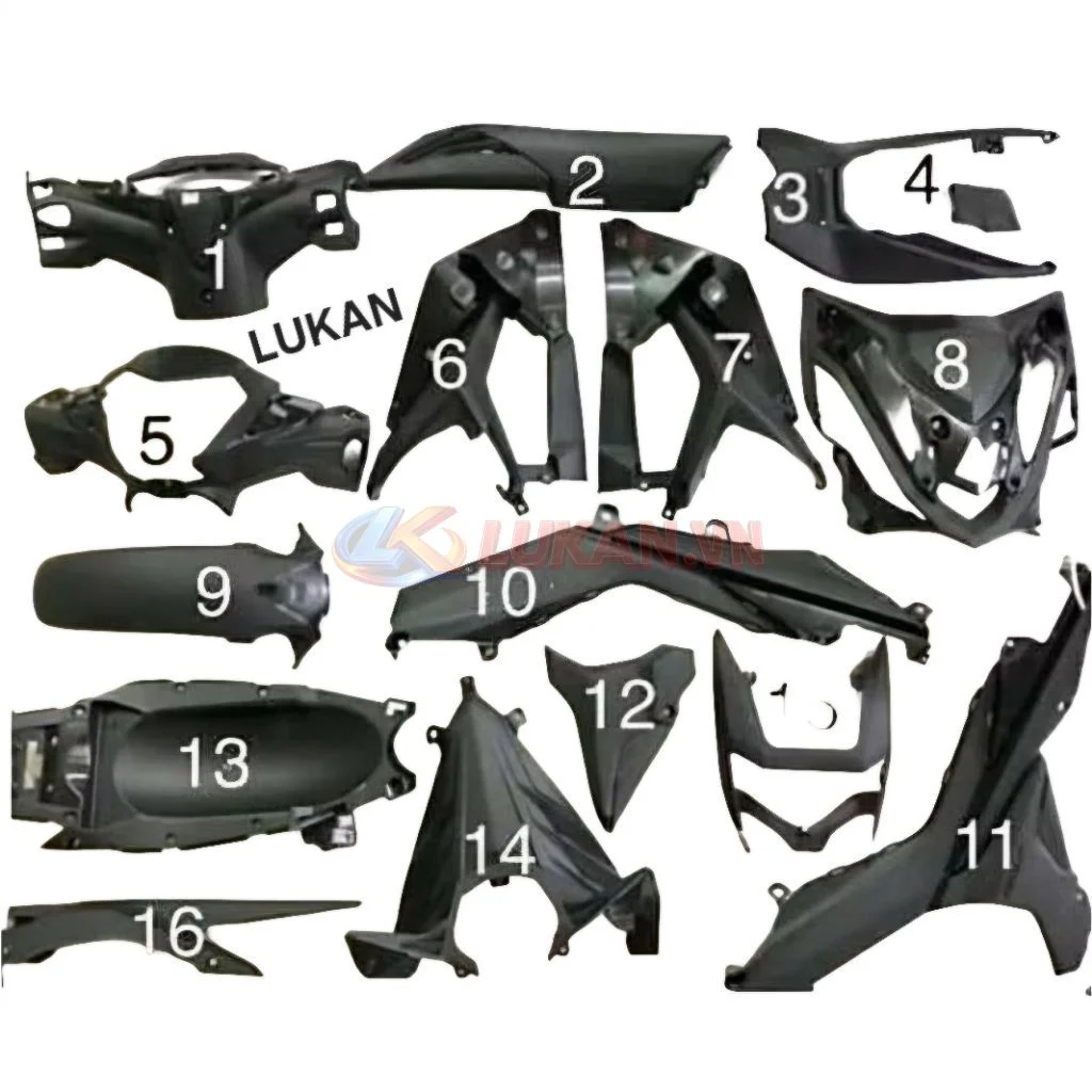 Full bộ 17 nhựa nhám đen xe WINNER V1 150 zin Honda chính hãng - Ảnh 2
