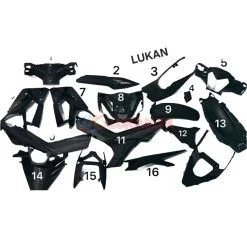 Full bộ 17 nhựa nhám đen xe WINNER V1 150 zin Honda chính hãng