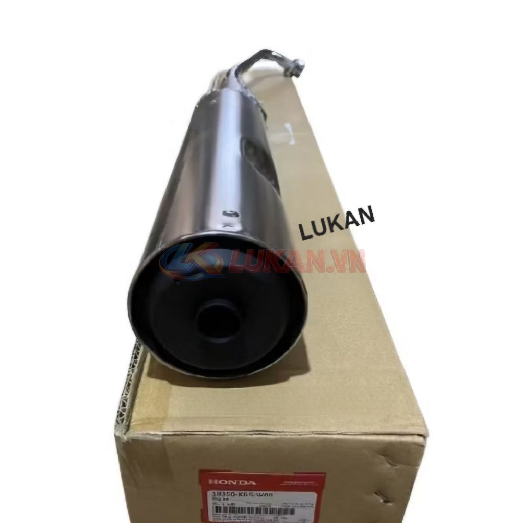 Cây Pô ống xã xe WAVE ALPHA, ZX đít bự zin chính hãng 18350-KRS-W00 - Ảnh 4