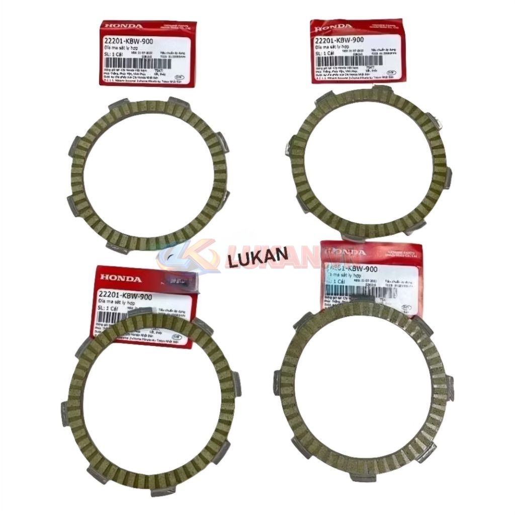 Bộ 4 lá bố nồi côn, ly hợp DREAM, WAVE, FUTURE 1... zin Honda 22201-KBW-900