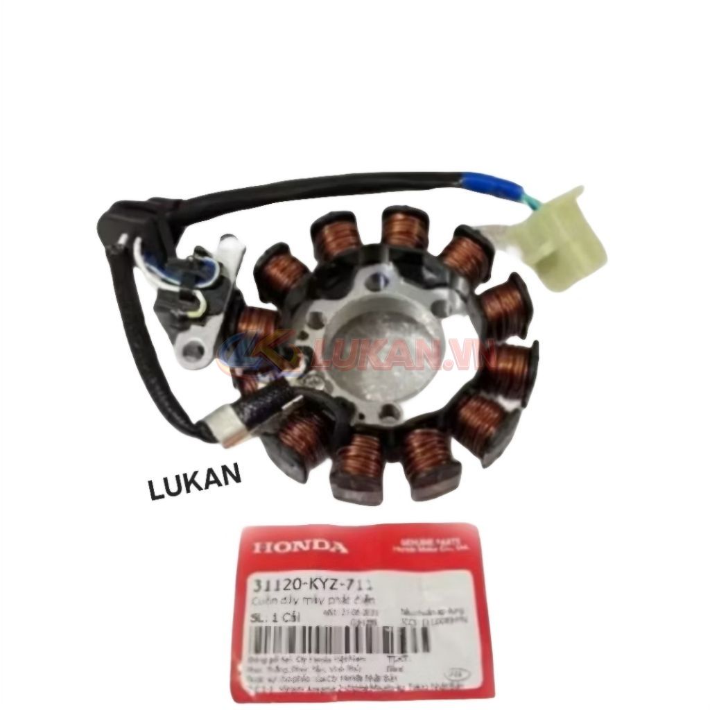 Cuộn lửa, dây máy phát điện xe FUTURE MẬP 125 Fi zin chính hãng 31120-KYZ-711 - Ảnh 3