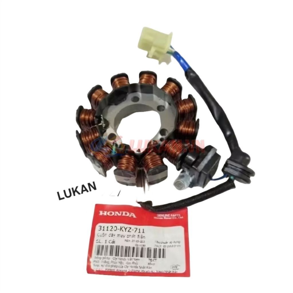 Cuộn lửa, dây máy phát điện xe FUTURE MẬP 125 Fi zin chính hãng 31120-KYZ-711
