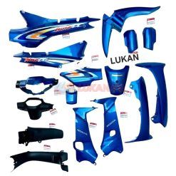 Bộ nhựa dàn áo, vỏ xe WAVE ALPHA đời đầu Xanh ngọc zin Honda