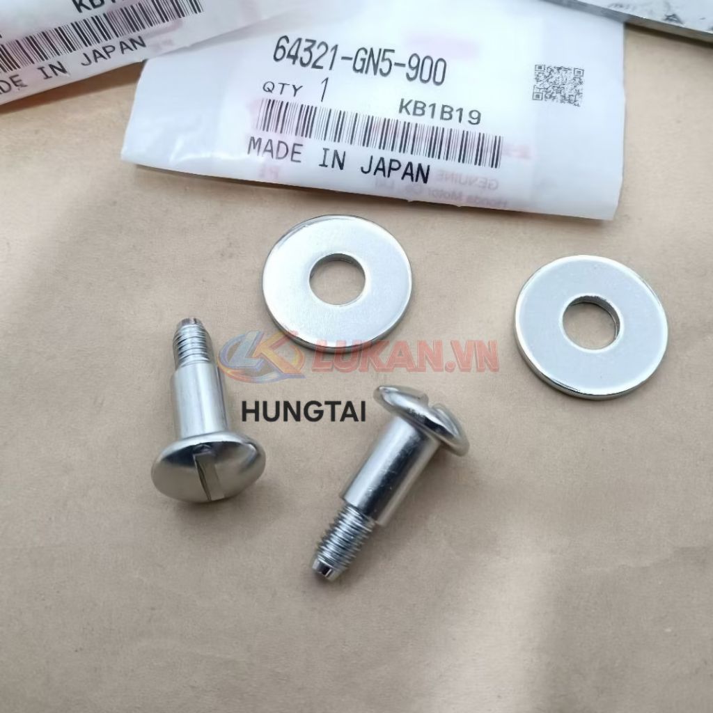 Cặp ốc bắt nhựa cốp CDI, yếm xe DREAM zin Honda Japan. đệm 8mm 64321-GN5-900, 94103-08200