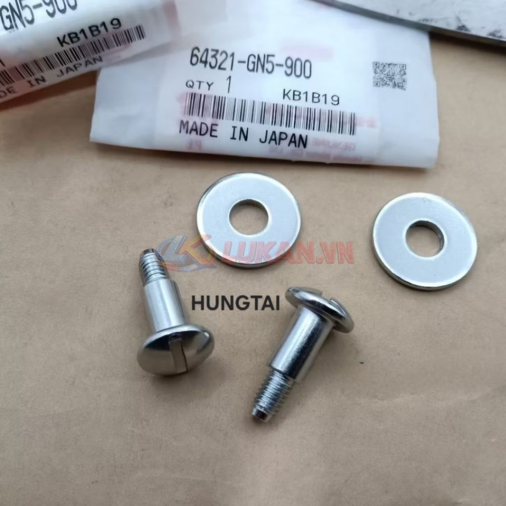 Cặp ốc bắt nhựa cốp CDI, yếm xe DREAM zin Honda Japan. đệm 8mm 64321-GN5-900, 94103-08200 - Ảnh 3