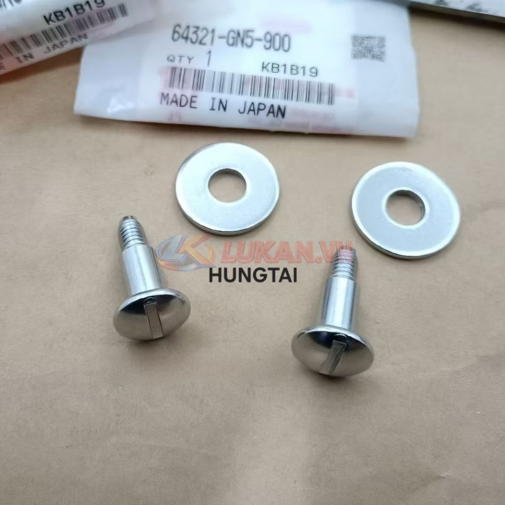 Cặp ốc bắt nhựa cốp CDI, yếm xe DREAM zin Honda Japan. đệm 8mm 64321-GN5-900, 94103-08200 - Ảnh 4