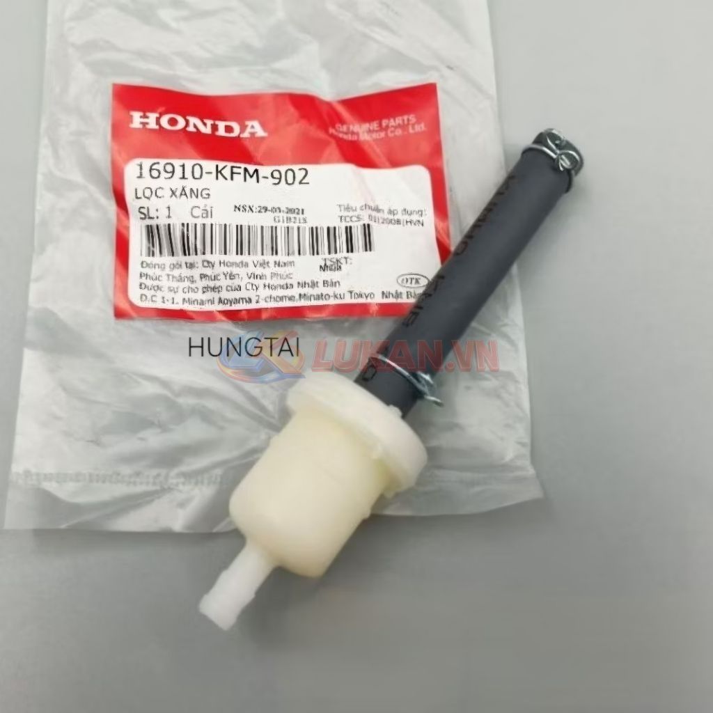 Lọc bình xăng xe DREAM, WAVE, FUTURE... zin Honda có ống xăng 16910-KFM-902