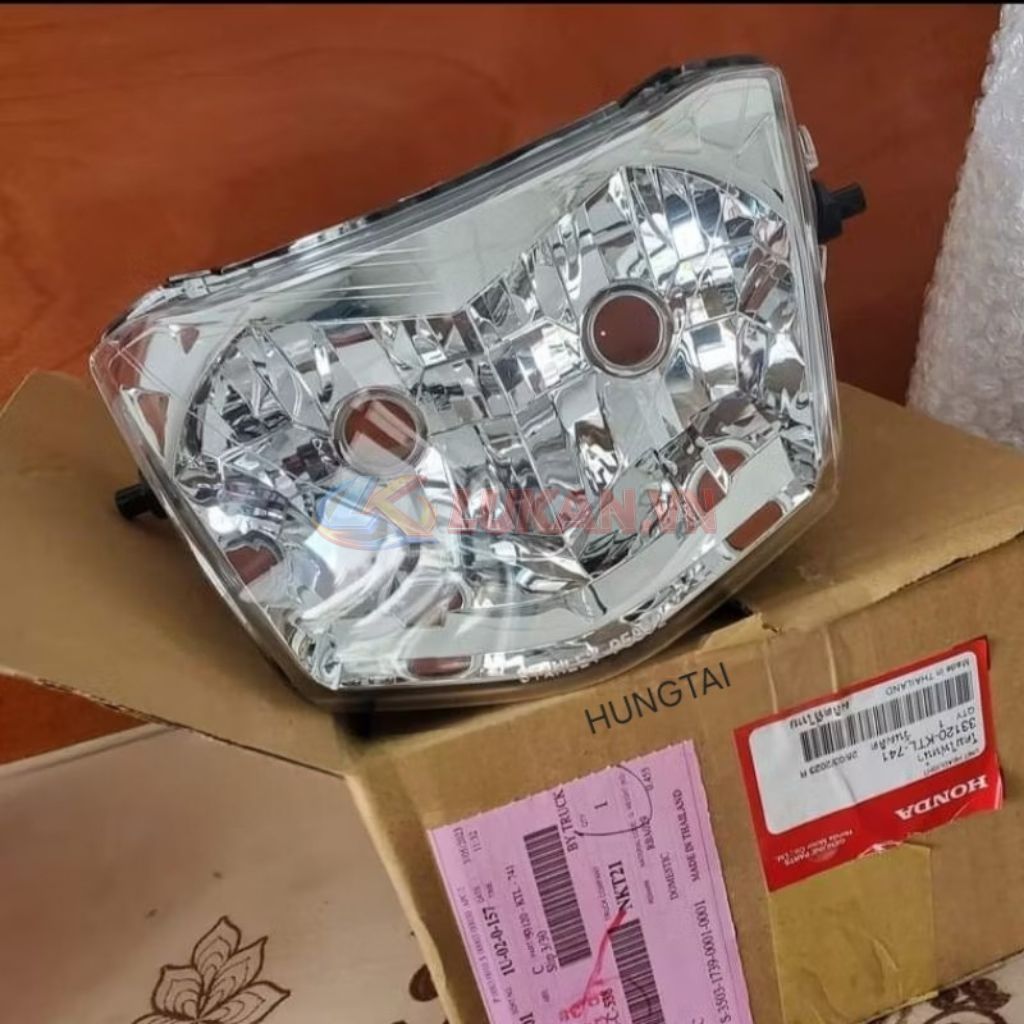 Pha chóa đèn trước xe WAVE A, RS, S100, FUTURE... 2 bóng zin Honda Thái 33120-KTL-741 - Ảnh 2