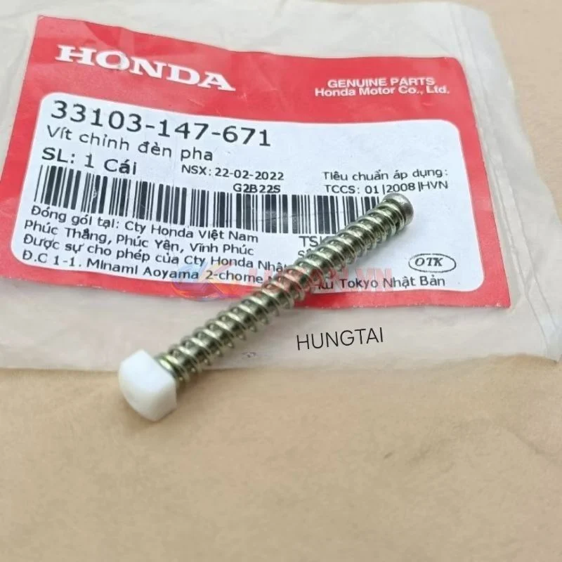 Ốc vít lò xo chỉnh chóa đèn pha xe DREAM zin chính hãng 33103-147-671