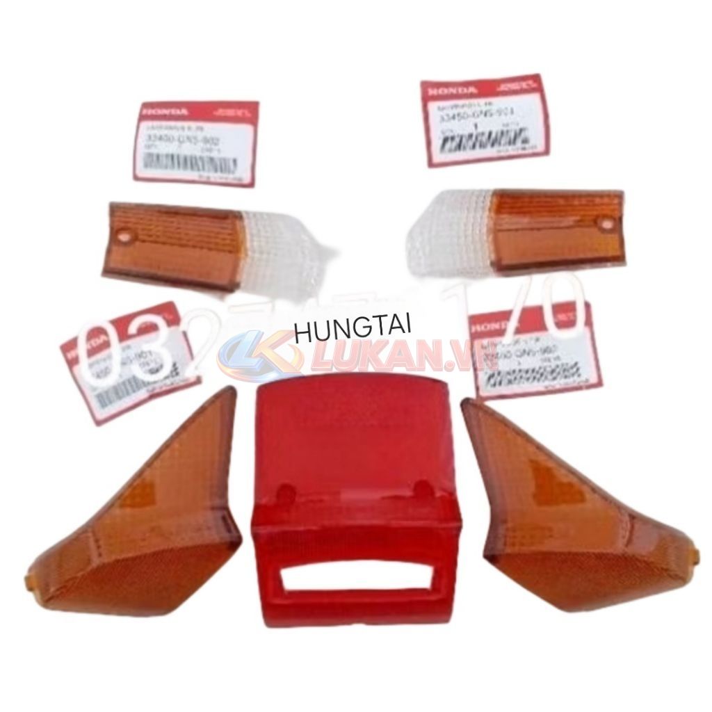 Bộ nắp chụp vỏ đèn hậu, xi nhan trước sau xe DREAM Thái zin Honda 33652-GN5-901, 33400-GN5-902
