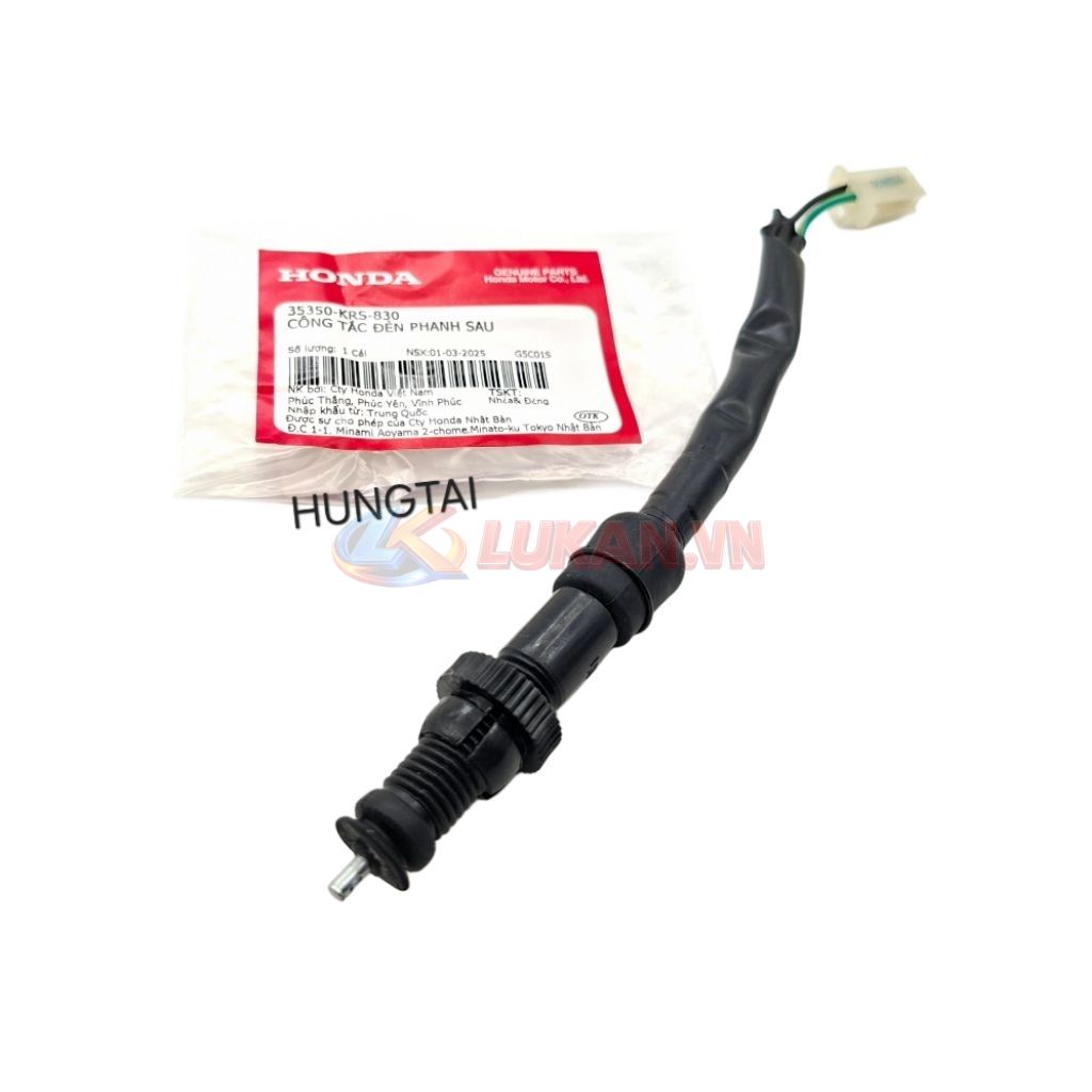 Dây điện công tắc stop đèn hậu, phanh WAVE Thái, ALPHA, ZX, FUTURE... zin 35350-KRS-830 - Ảnh 2