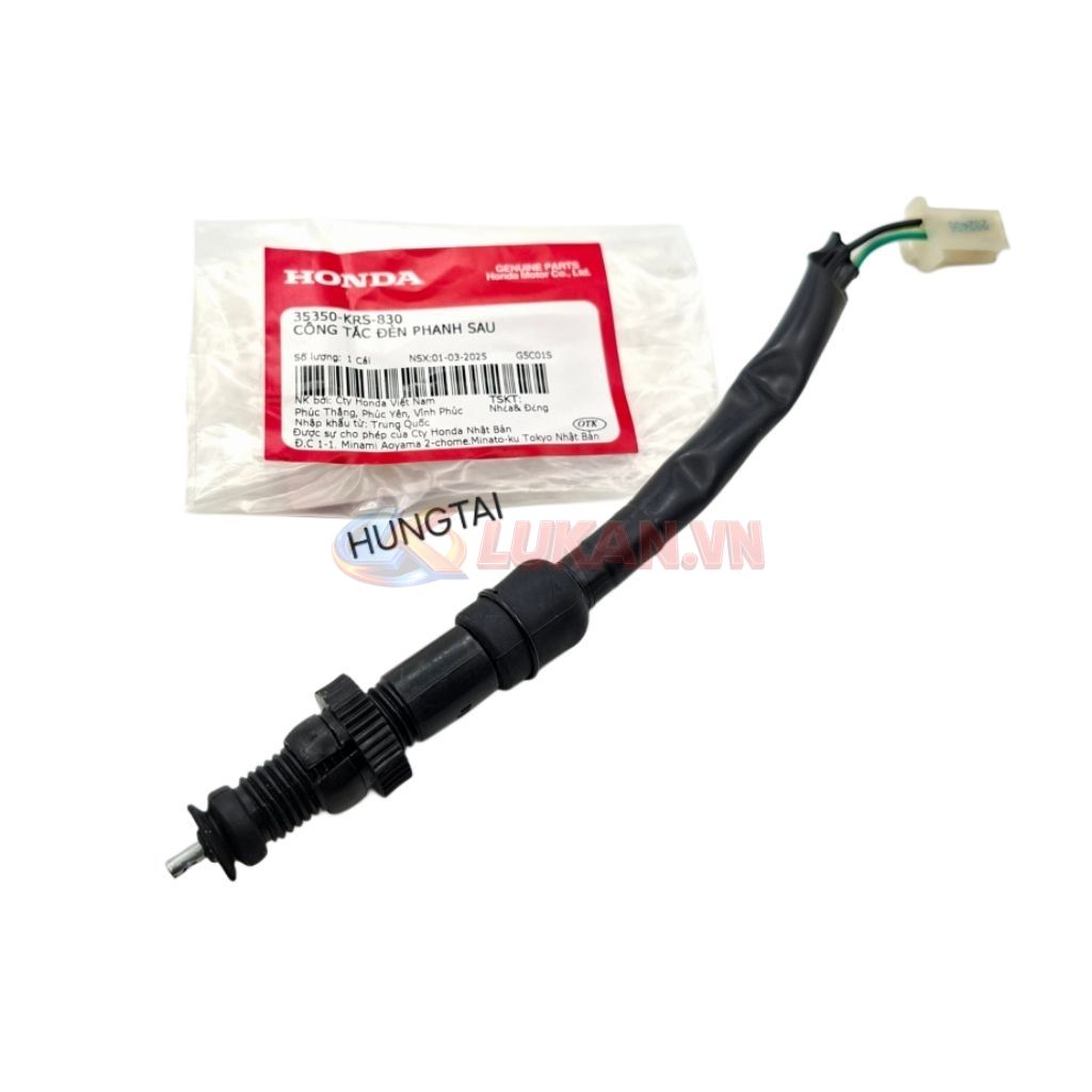 Dây điện công tắc stop đèn hậu, phanh WAVE Thái, ALPHA, ZX, FUTURE... zin 35350-KRS-830 - Ảnh 4