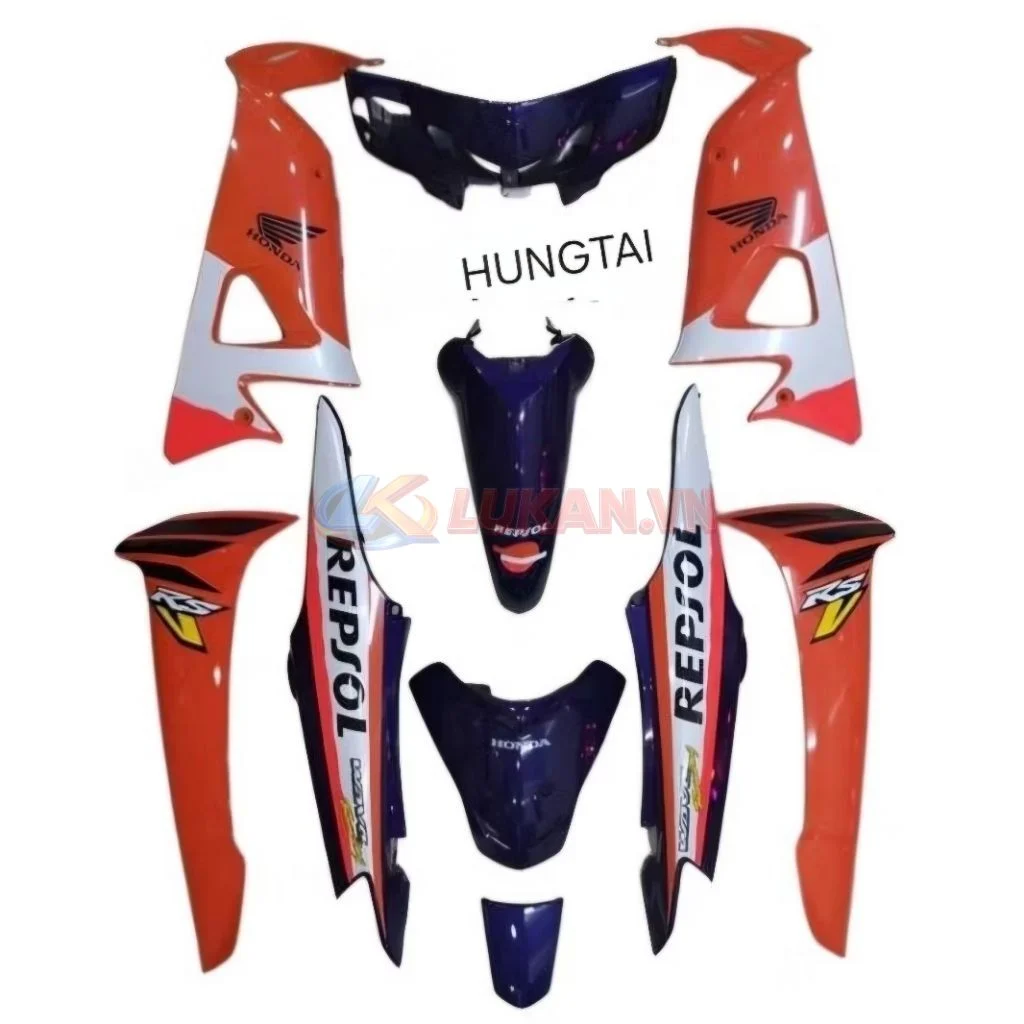 Bộ nhựa dàn áo, võ xe WAVE RS Cam zin Honda luôn tem repsol - Ảnh 3