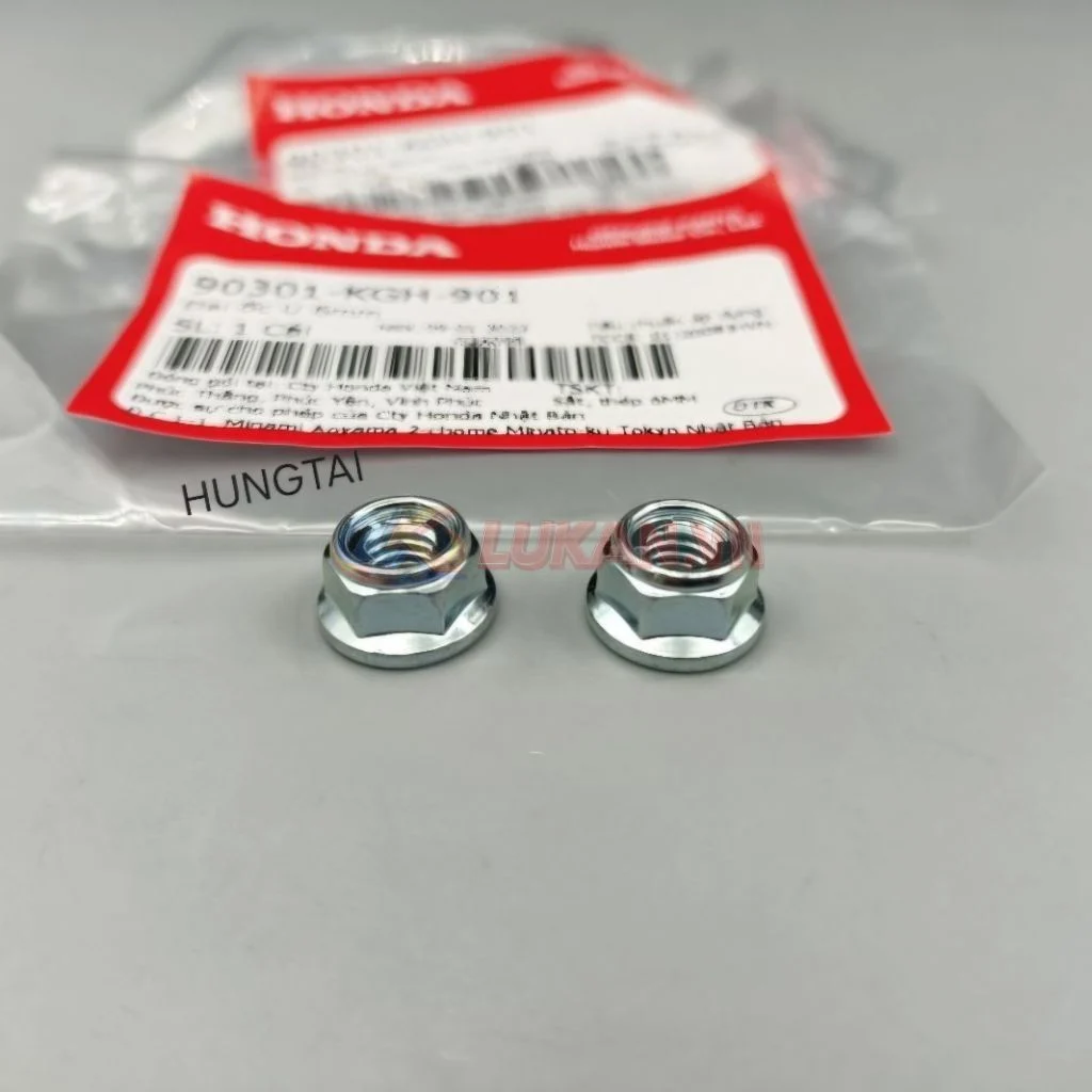 1 Ốc, tán lắp đĩa thắng, phanh WAVE Thái, RS, S100, ZX, FUTURE.... 6mm zin 90301-KGH-901 - Ảnh 3