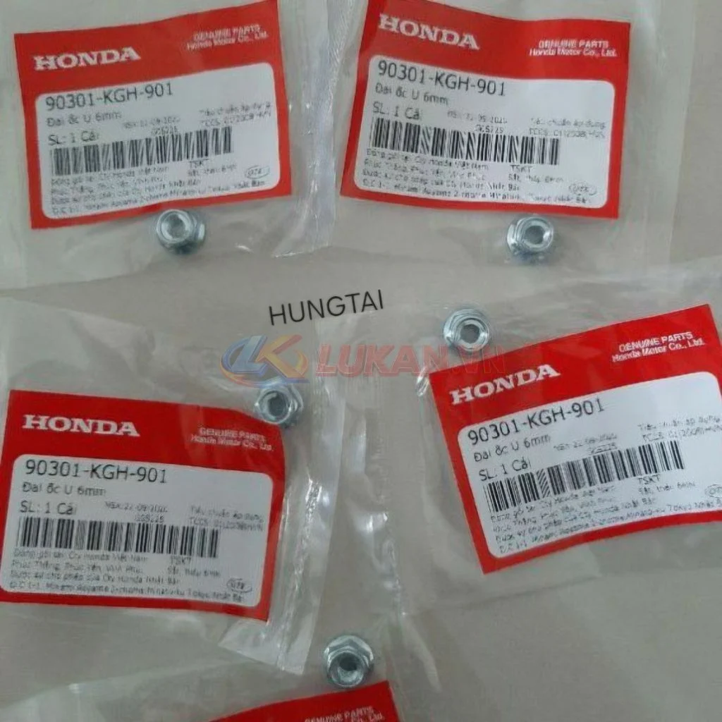 1 Ốc, tán lắp đĩa thắng, phanh WAVE Thái, RS, S100, ZX, FUTURE.... 6mm zin 90301-KGH-901 - Ảnh 4