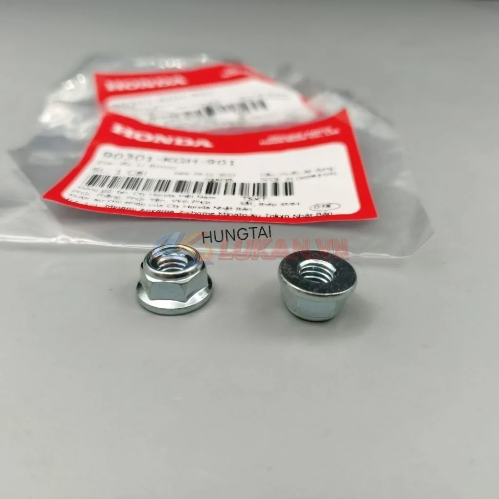 1 Ốc, tán lắp đĩa thắng, phanh WAVE Thái, RS, S100, ZX, FUTURE.... 6mm zin 90301-KGH-901 - Ảnh 5