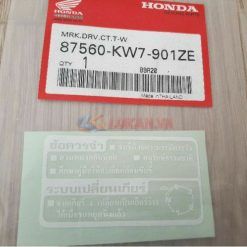 Tem dán bững yếm sườn, cổ xe DREAM Lùn, WAVE Thái zin 87560-KW7-901ZE