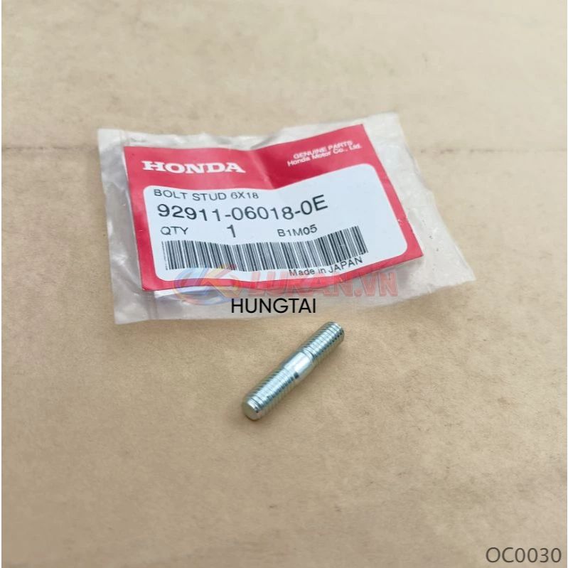 Vít, cùi xông ốc đùm đĩa phanh, thắng WAVE Thái, ZX, FUTURE 1... 6x18 zin 92911-06018-0E - Ảnh 2