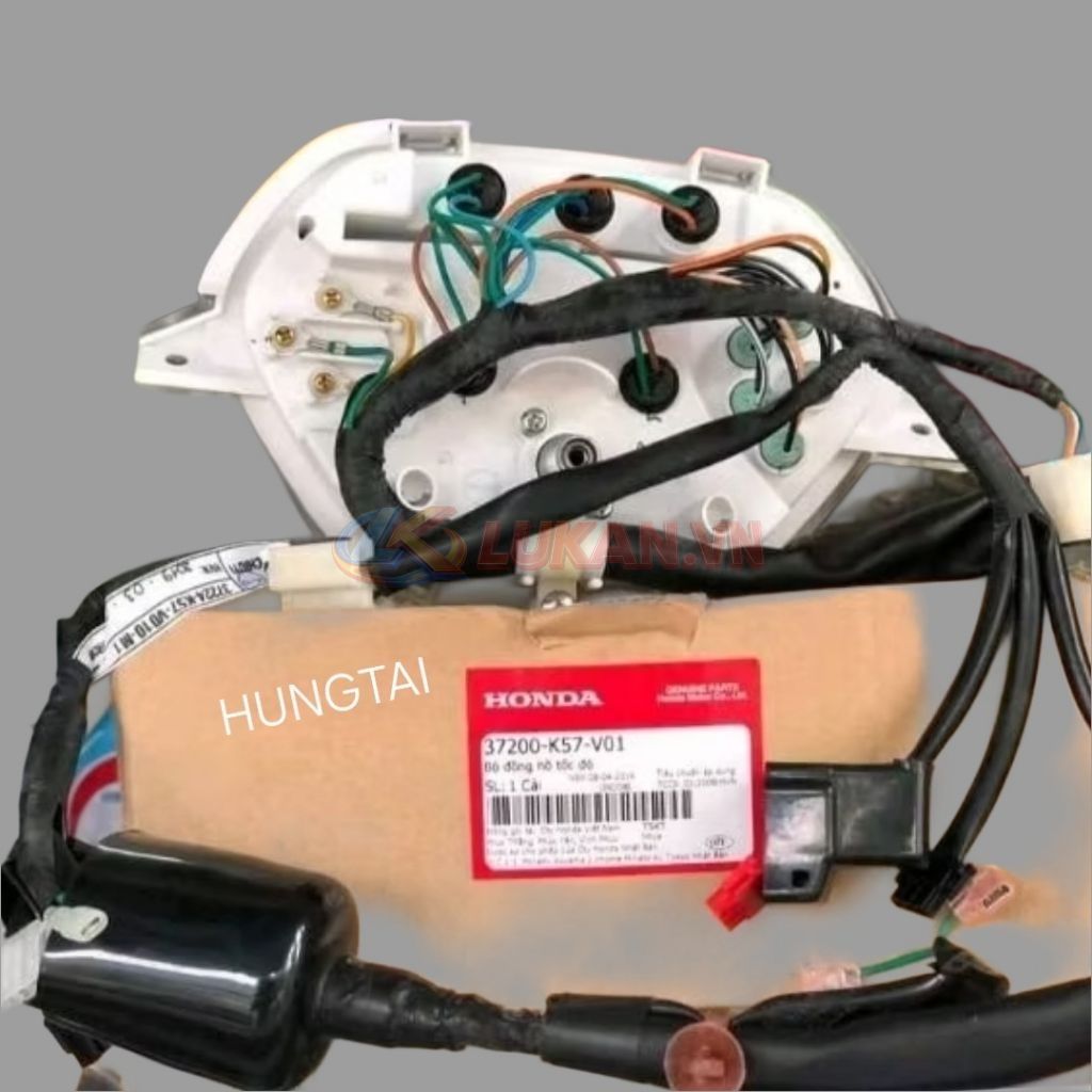 Cụm đồng hồ công tơ mét WAVE BLADE 110, ALPHA, ZX nền Xanh zin Honda 37200-K57-V01 - Ảnh 2