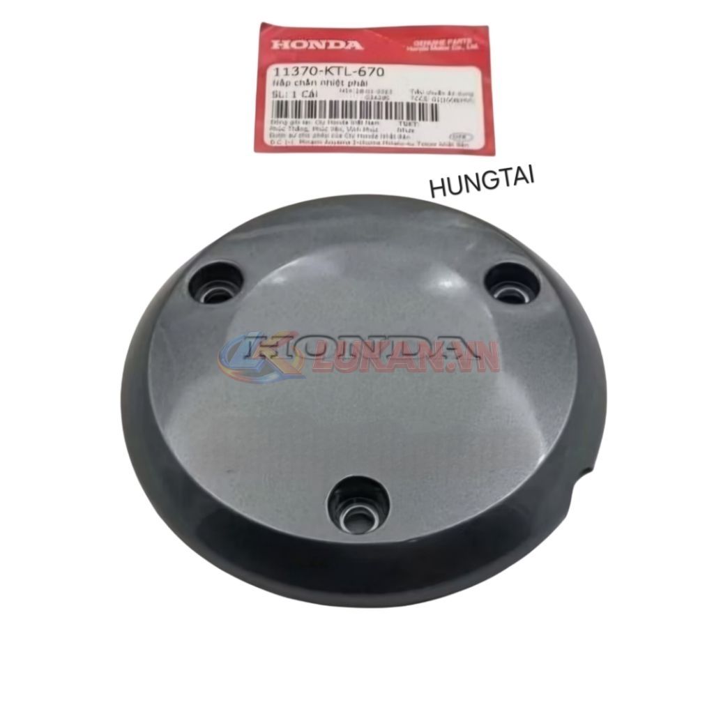 Nắp ốp nhựa lốc nồi côn, chắn nhiệt WAVE RS ,S100, RSX 100... Xám zin Honda