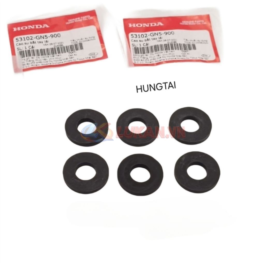 Bộ 6 đệm cao su bắt ghi đông tay lái DREAM, WAVE, FUTURE... zin 53102-GN5-900 - Ảnh 2