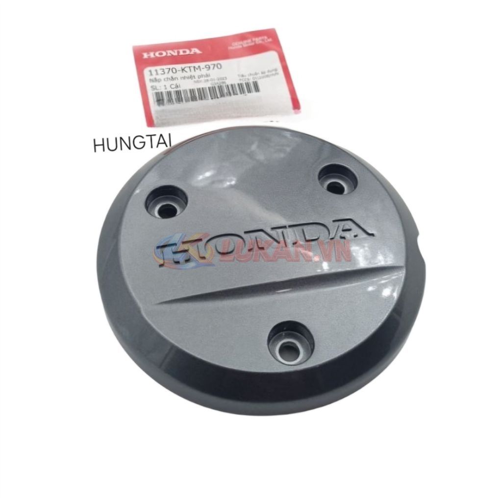Nắp nhựa ốp lốc nồi côn, chắn nhiệt FUTURE NEO, X 125 xám zin Honda 11370-KTM-970