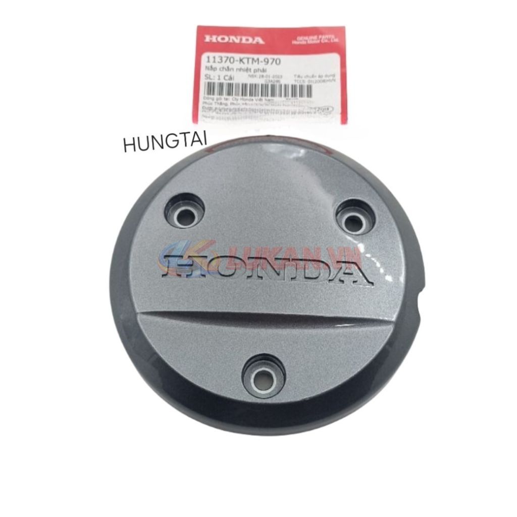 Nắp nhựa ốp lốc nồi côn, chắn nhiệt FUTURE NEO, X 125 xám zin Honda 11370-KTM-970 - Ảnh 3