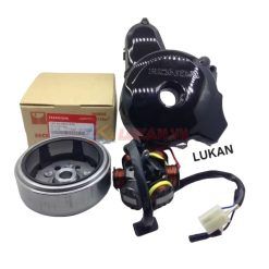 Bộ lốc điện vô lăng lửa 6 cuộn WAVE Thái, ALPHA, ZX... màu đen zin Honda