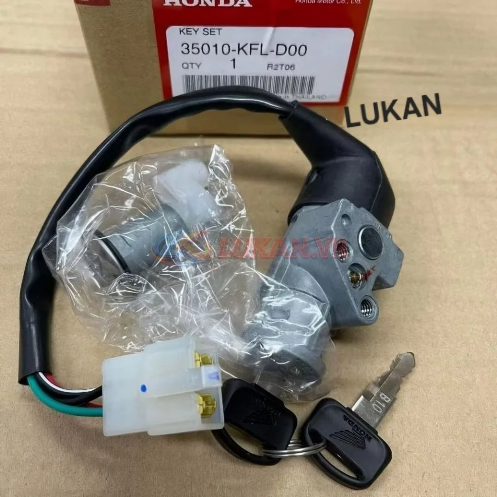 Bộ ổ khóa, công tắc điện xe WAVE Thái zin chính hãng 35010-KFL-D00 - Ảnh 4