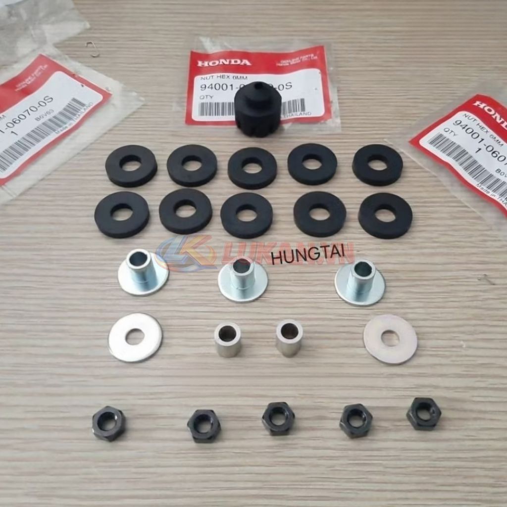 Bộ ốc đệm cao su bản lề yên WAVE Thái, ALPHA, FUTURE 1... zin Honda - Ảnh 5