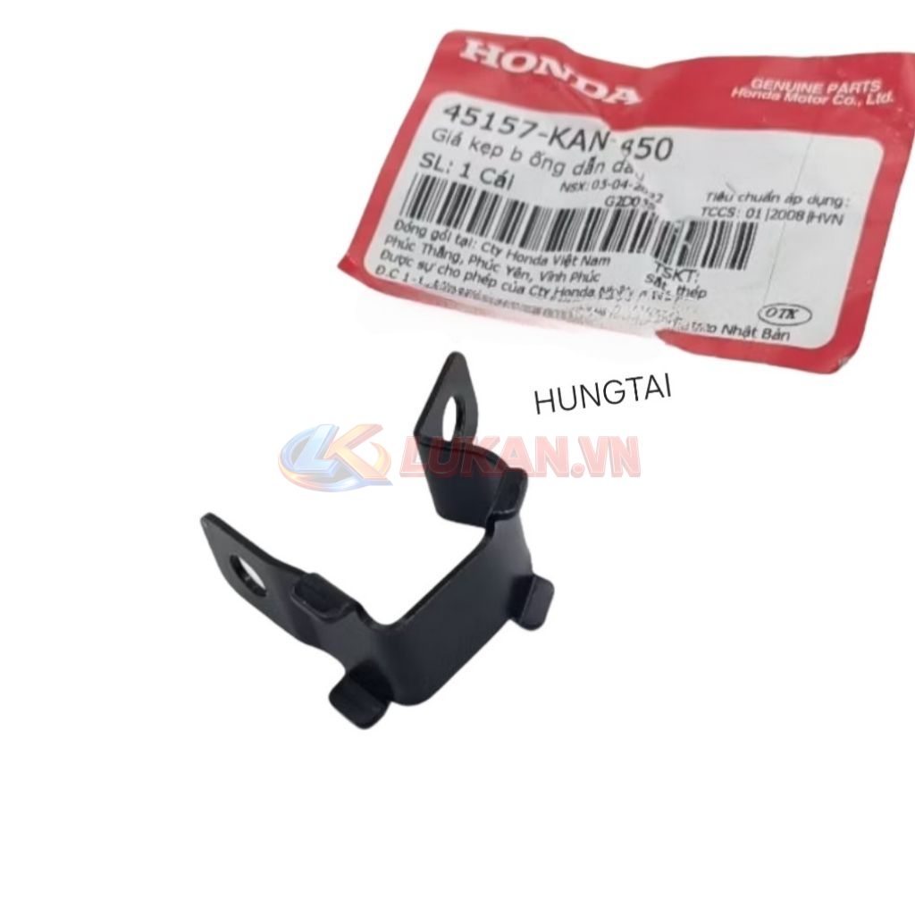 Pass kẹp dây dầu nhỏ, phanh WAVE Thái, ZX, RS, S100, FUTURE... zin Honda 45157-KAN-850 - Ảnh 2