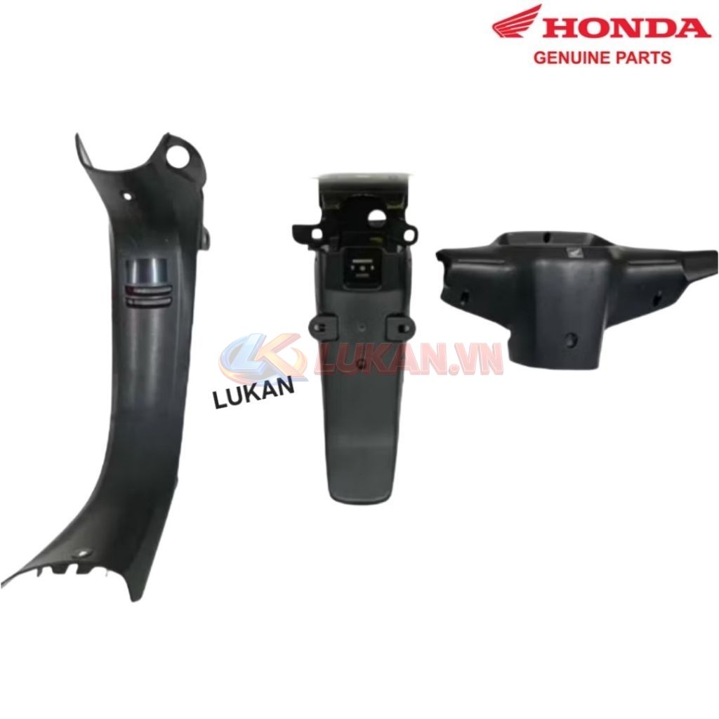 Bộ 3 ốp nhựa đuôi, bợ cổ, sườn xe WAVE Thái zin Honda - Ảnh 3