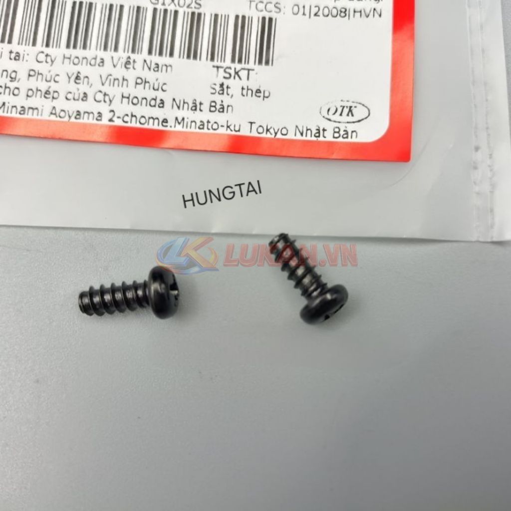 1 ốc bắt mắt mèo trước, phản quang xe DREAM zin Honda. vít 4x10 93901-24280 - Ảnh 2