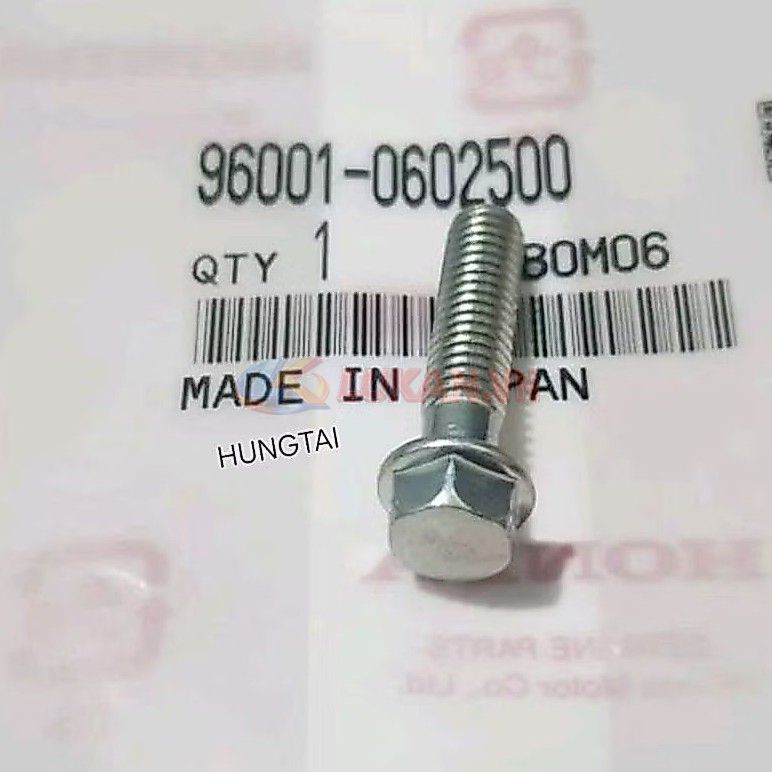 Ốc, bu lông nắp cánh bướm quylat DREAM ,WAVE, FUTURE.... zin 6x25 96001-060-2500 - Ảnh 3