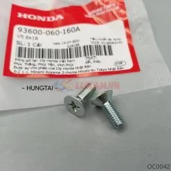 1 ốc thớt dĩa đề, nắp chặn nhớt DREAM, WAVE, FUTURE... zin vít 6x16 93600-060-160A