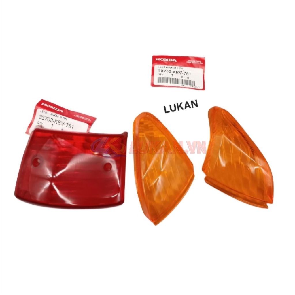 Bộ 3 nắp chụp lái, ốp võ đèn hậu WAVE Thái zin Honda 33703-KEV-751, 33753-KEV-751, 33701-KEV-701 - Ảnh 3