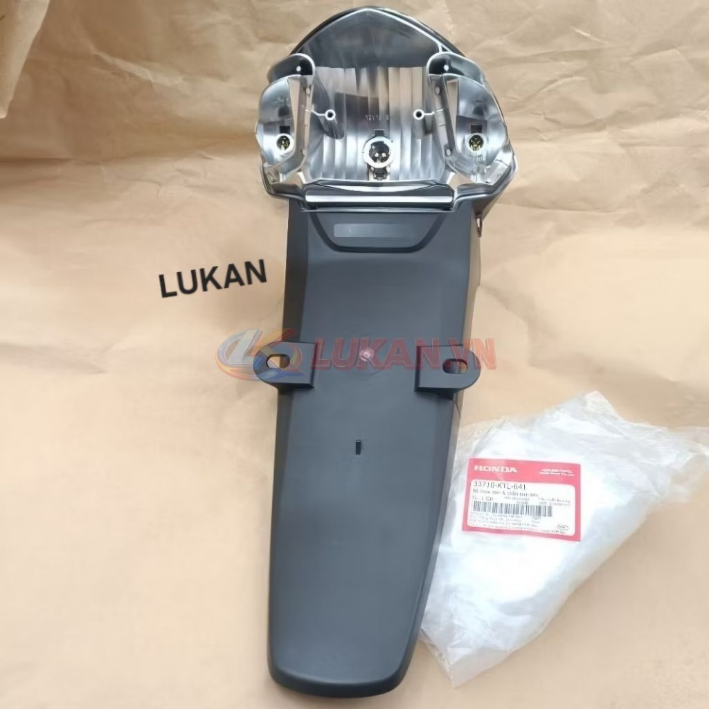 Nhựa dè đuôi biển số, chắn bùn đuôi WAVE A, RS, S100... zin Honda 33710-KTL-641 - Ảnh 2