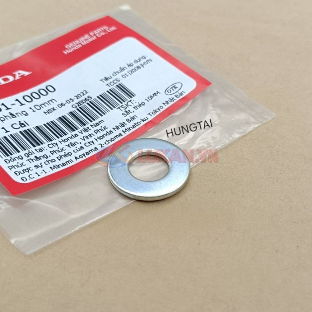 Đệm lông đền phuộc, giảm sóc sau DREAM, WAVE, FUTURE... zin đệm phẳng 10mm 94101-10000 - Ảnh 4
