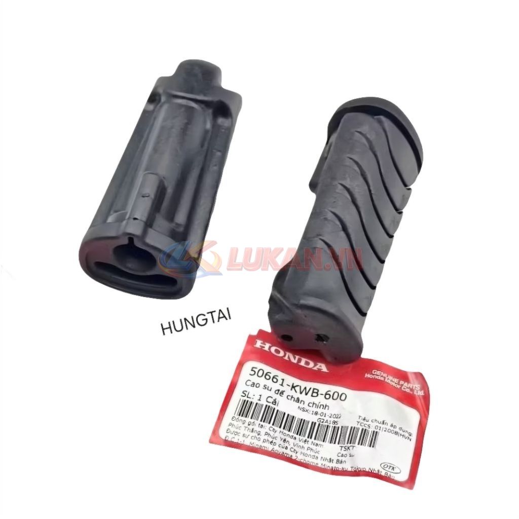 Cặp cao su gác chân giữa WAVE S110, RSX, BLADE, A110... zin 50661-KWB-600 - Ảnh 2