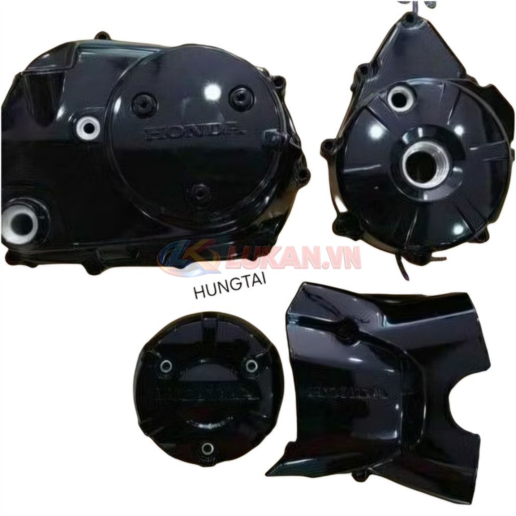Bộ ốp lốc máy đen xe WAVE 125, FUTURE 125.... zin Honda Thái