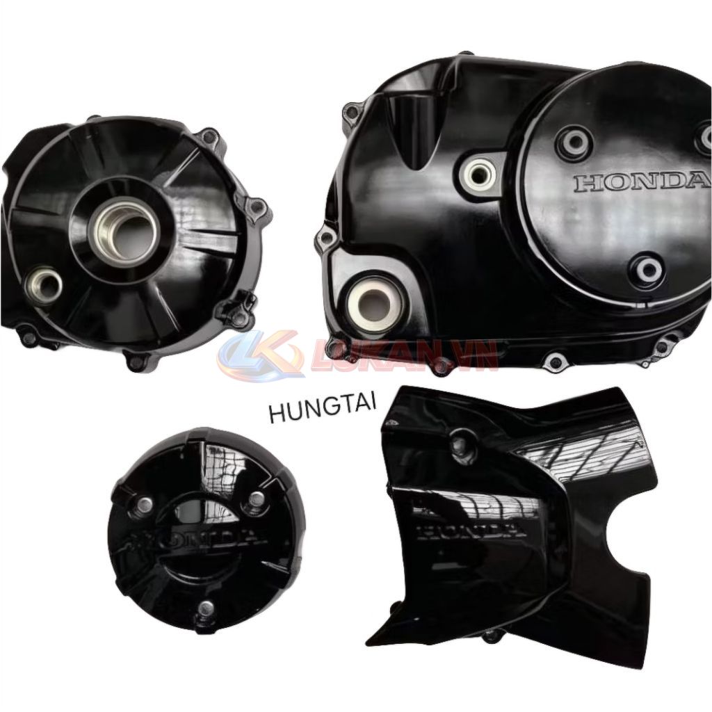 Bộ ốp lốc máy đen xe WAVE 125, FUTURE 125.... zin Honda Thái - Ảnh 3