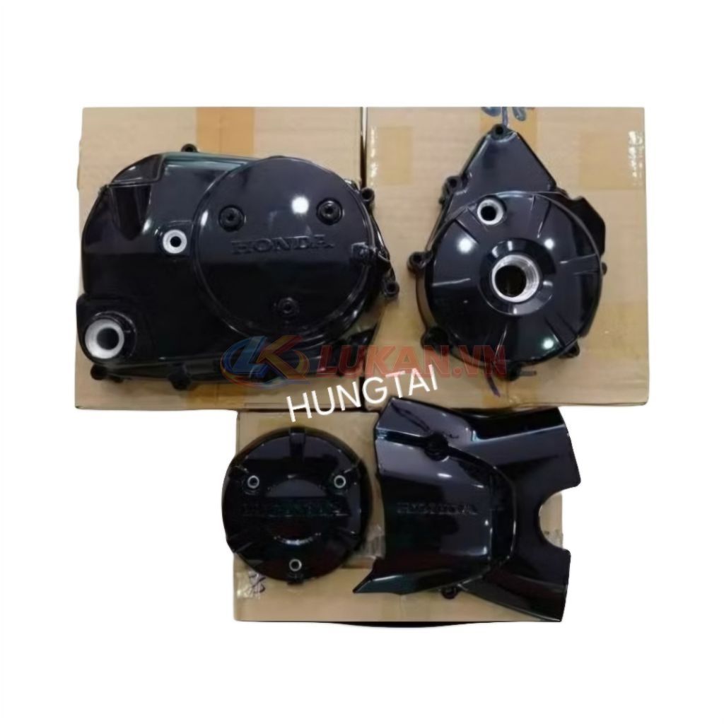 Bộ ốp lốc máy đen xe WAVE 125, FUTURE 125.... zin Honda Thái - Ảnh 4