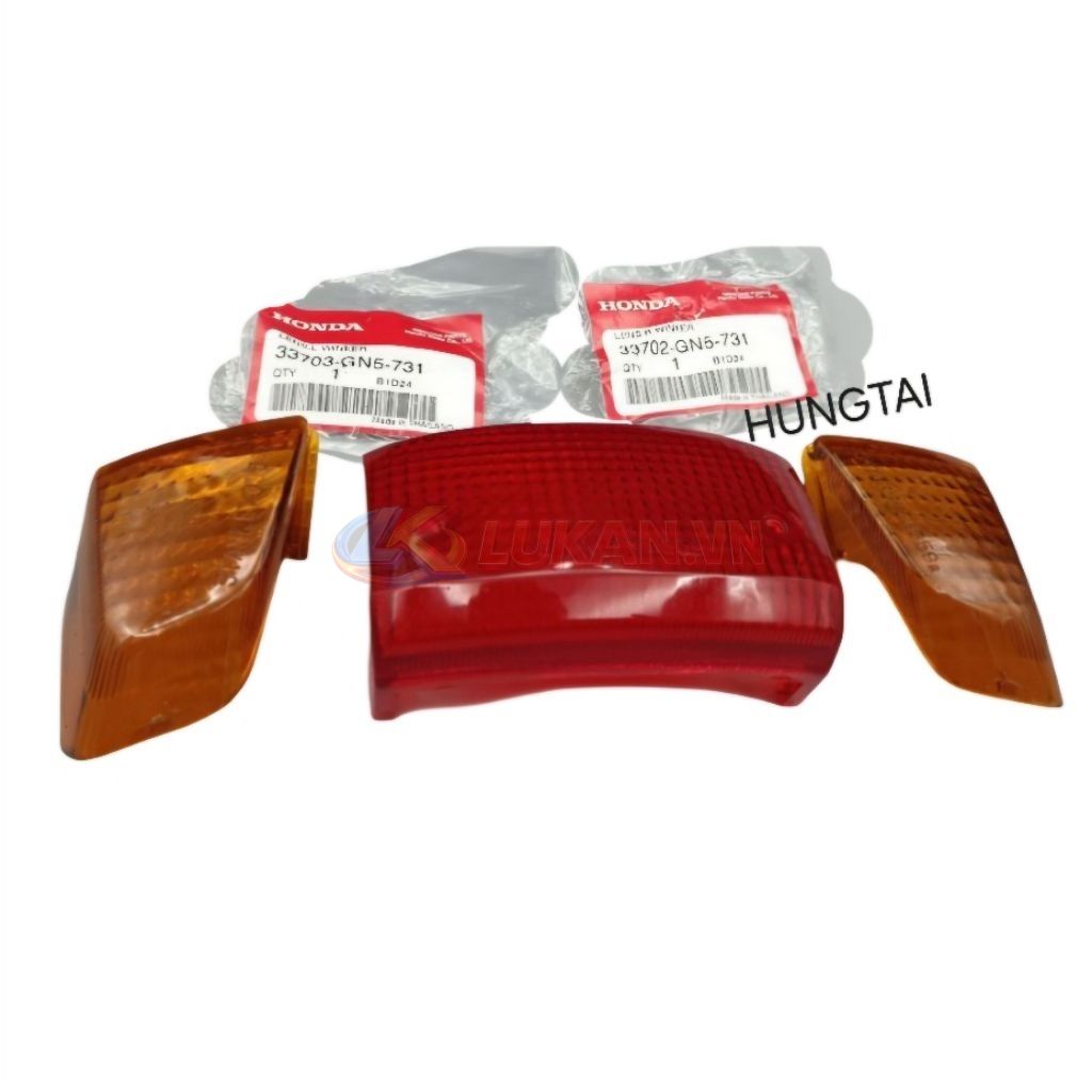 Bộ nắp chụp lái, ốp võ xi nhan đèn hậu DREAM Lùn zin Honda Thái 33703-GN5-731, 33702-GN5-731 - Ảnh 2