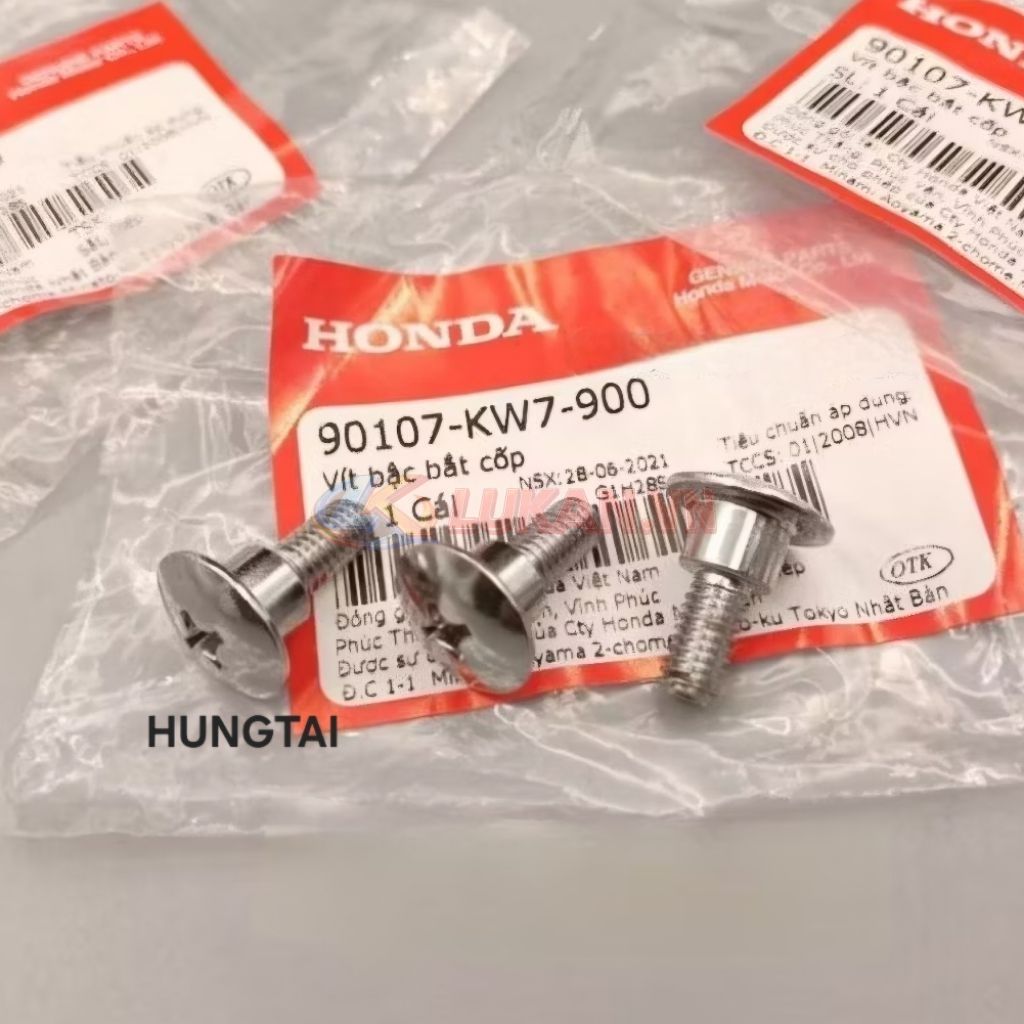 1 Ốc, vít bắt cốp xe WAVE Thái, ALPHA, ZX, RS.... zin chính hãng 90107-KW7-900 - Ảnh 3