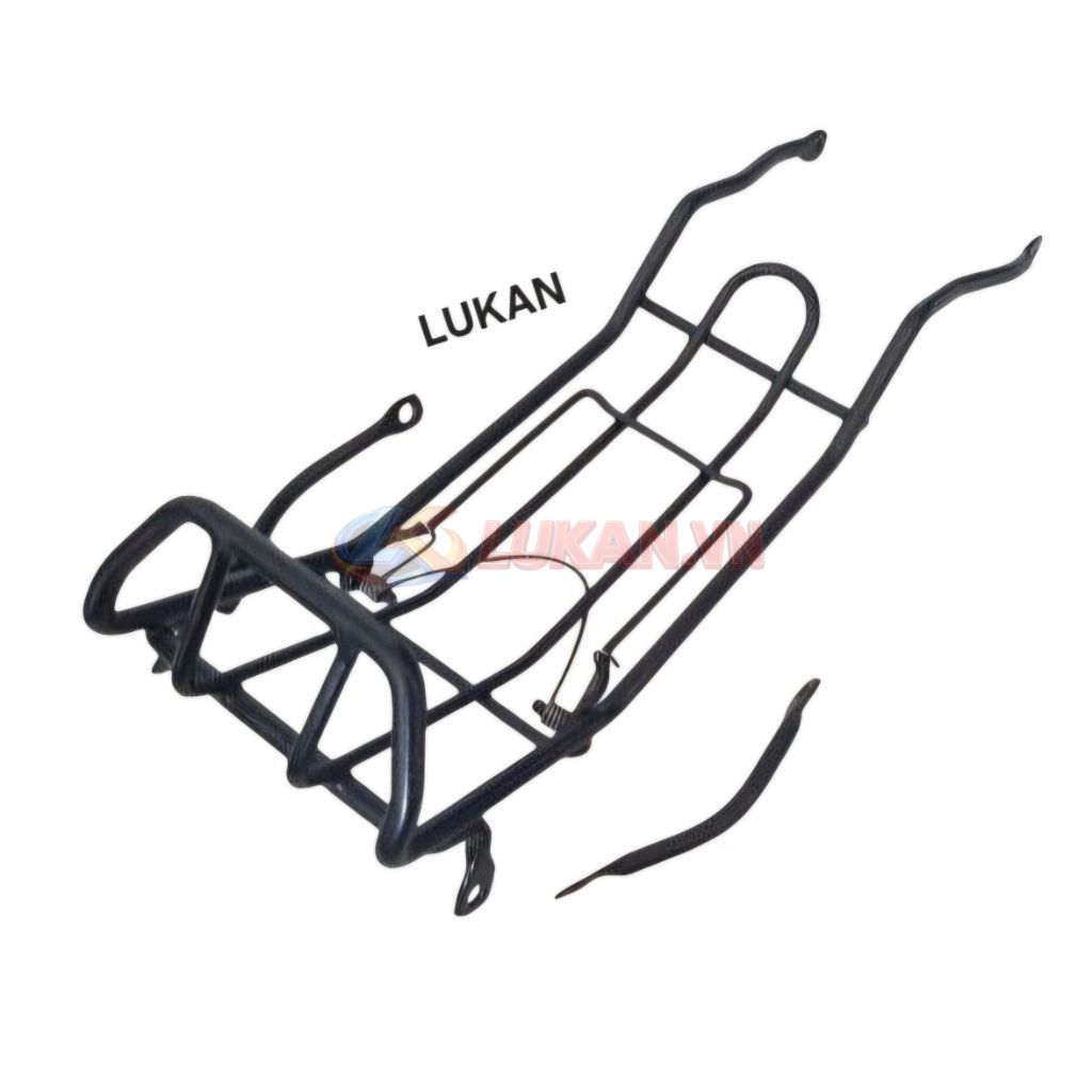 Baga giữa kẹp đồ xe DREAM màu đen bọc nhựa, mẫu xưa - Ảnh 4