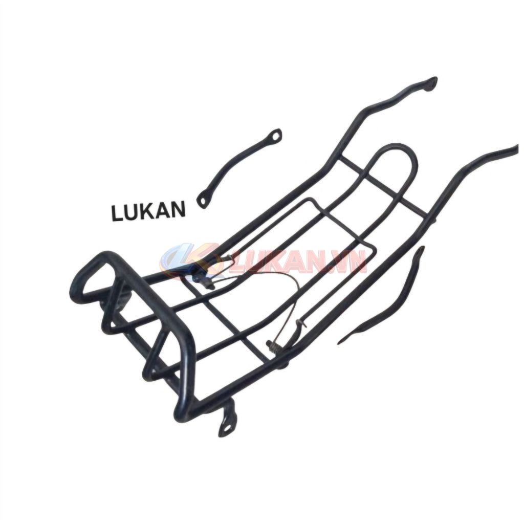 Baga giữa kẹp đồ xe DREAM màu đen bọc nhựa, mẫu xưa - Ảnh 2