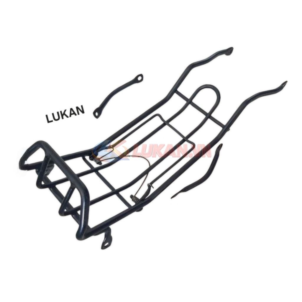 Baga giữa kẹp đồ xe DREAM màu đen bọc nhựa, mẫu xưa