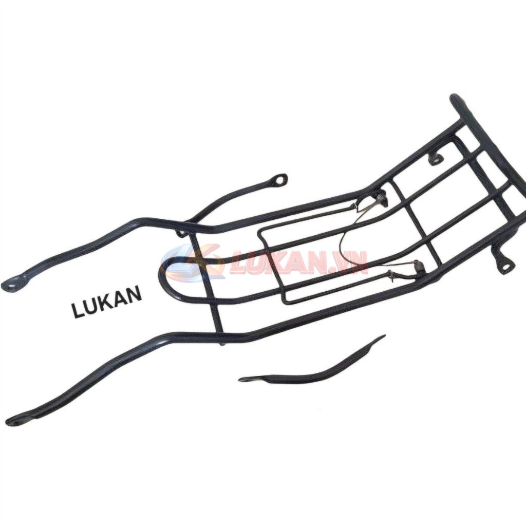 Baga giữa kẹp đồ xe DREAM màu đen bọc nhựa, mẫu xưa - Ảnh 5